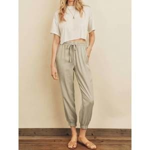 NEW DRESS FORUM comfy cozy joggers in washed grey